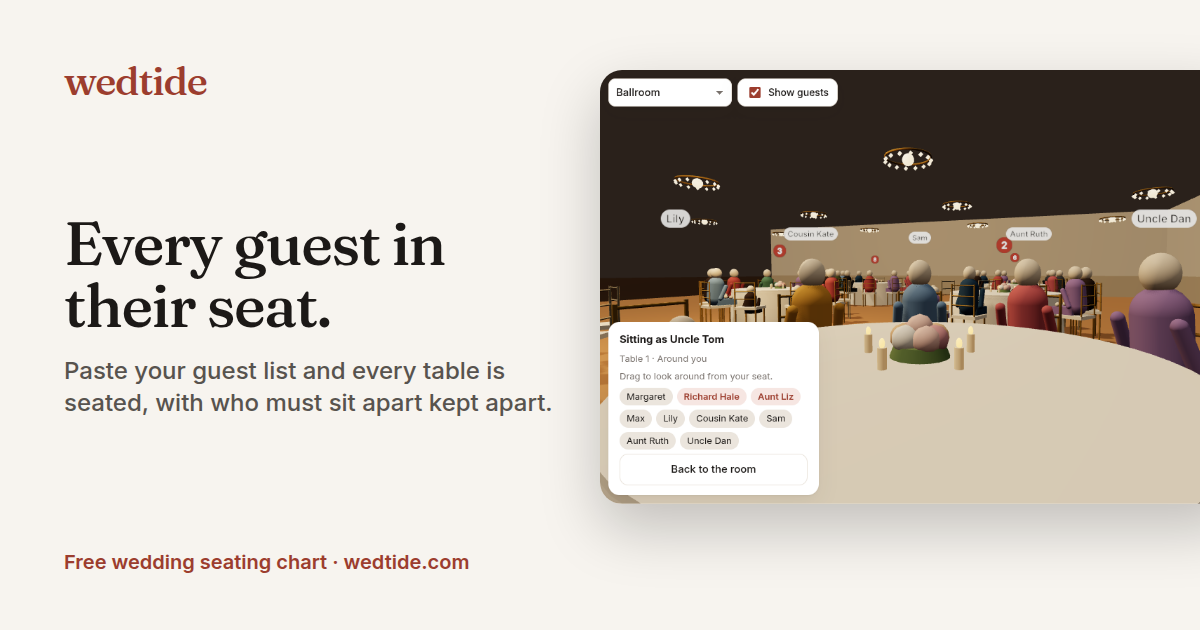 Wedtide wedding seating screenshot 1
